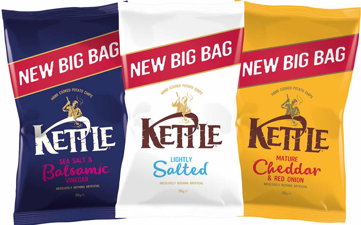 Kettle Chips introduces sharing range with packaging