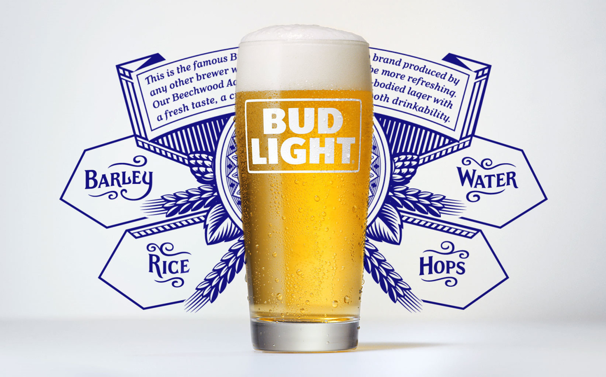 Anheuser-Busch unveils two new TV adverts for Bud Light beer.