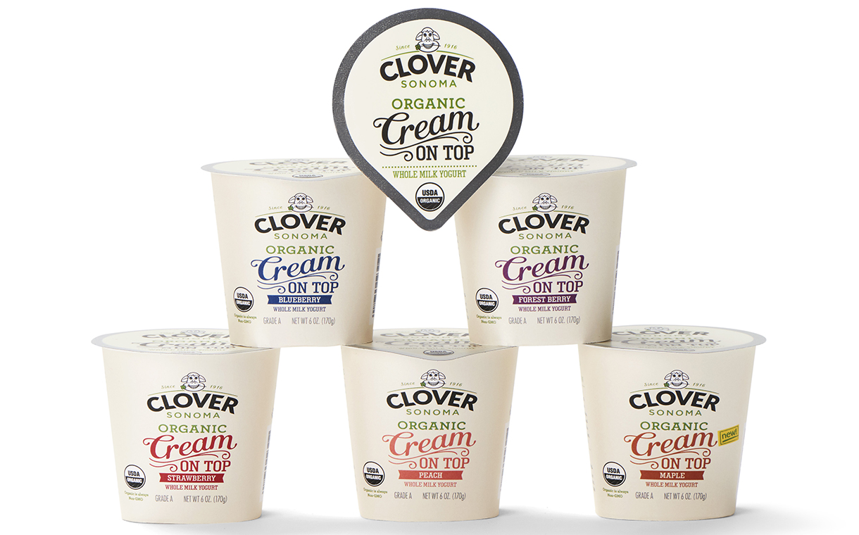 Clover Sonoma launches Greek and cream on top yogurts