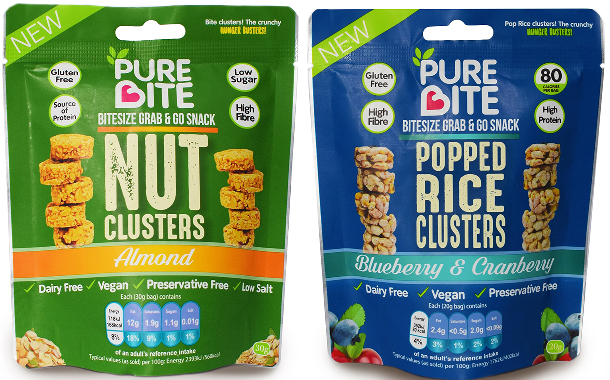 Bite UK launches range of rice, coconut and nut clusters