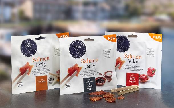 Smoked Scottish salmon jerky joins Meatsnacks Group range