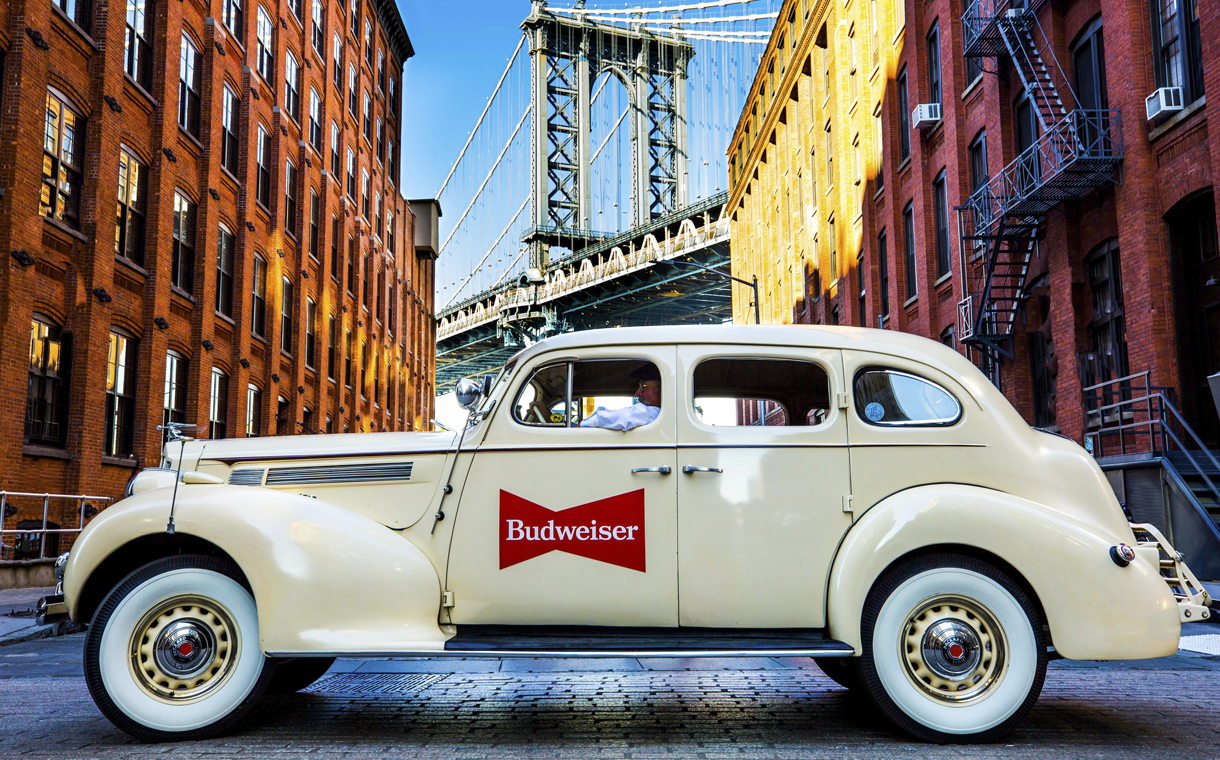 Budweiser is Unveiling a Fleet of Vintage Cars in Manhattan in Partnership with Lyft on Wednesday, October 25 (PRNewsfoto/Budweiser)