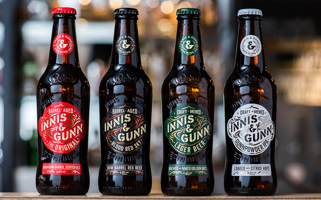 Innis & Gunn launches packaging redesign for its core beer range