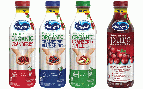 Ocean Spray unveils juice blends  and pure cranberry beverages