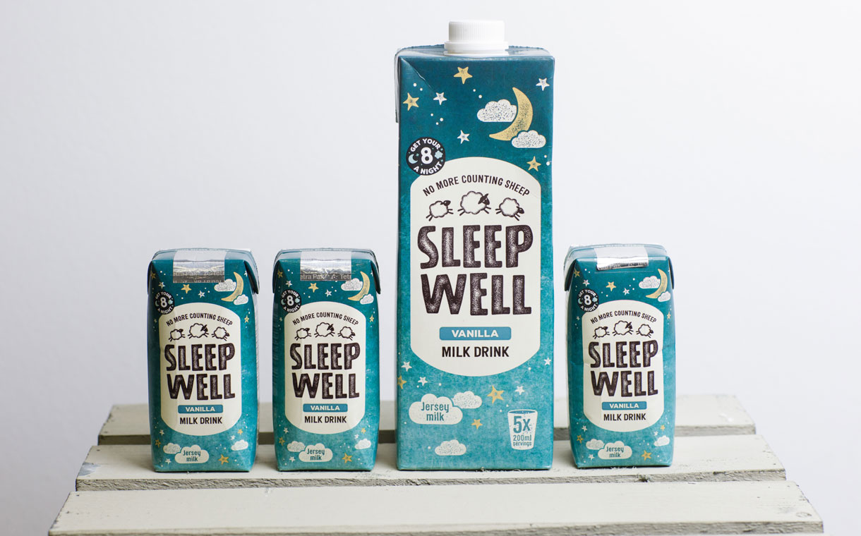 Sleep Well introduces milk drink which "helps travellers sleep"