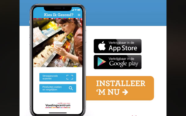 Dutch supermarket app suggests and compares healthiest brands