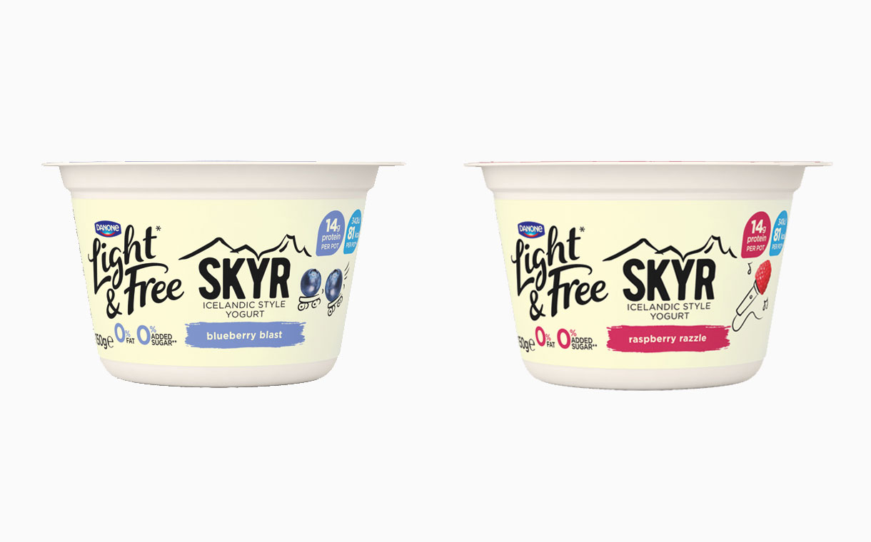 Danone expands its Light & Free range with new skyr yogurts
