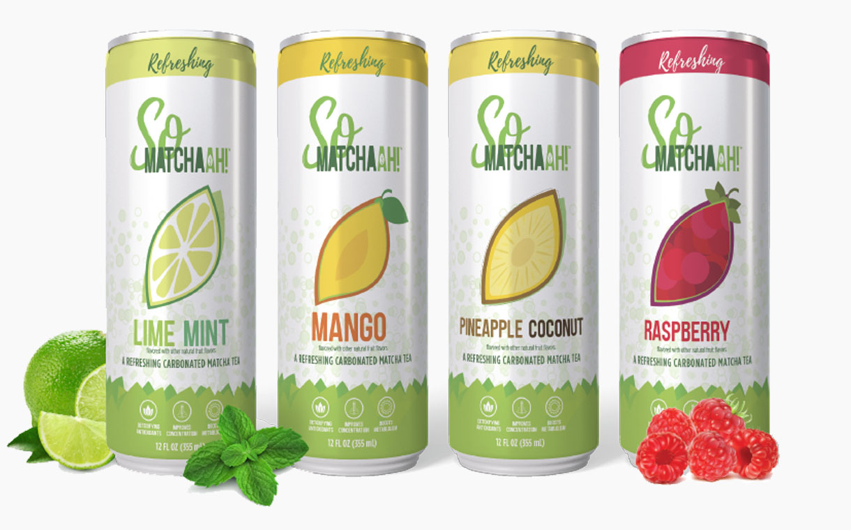 Matchaah releases carbonated, fruit-flavoured matcha teas