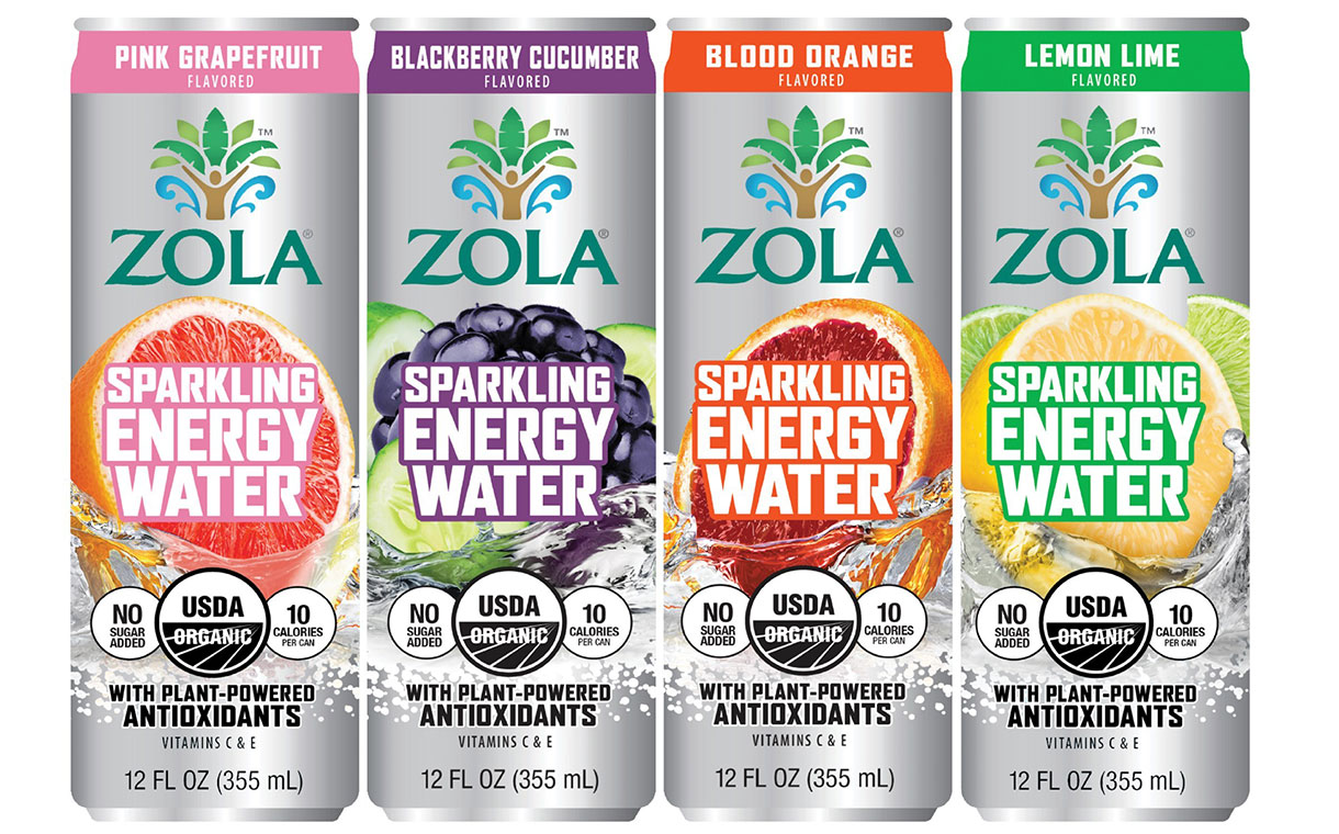 Zola introduces four-strong line of sparkling energy waters