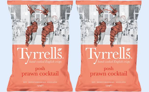 Tyrrells unveils prawn cocktail crisps flavoured with brandy