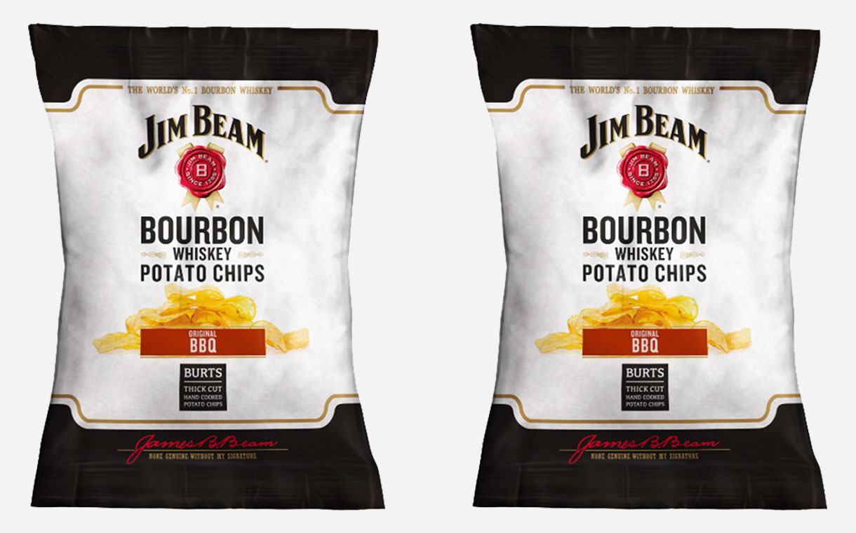 Burts Chips and Jim Beam release limited edition barbecue crisps.