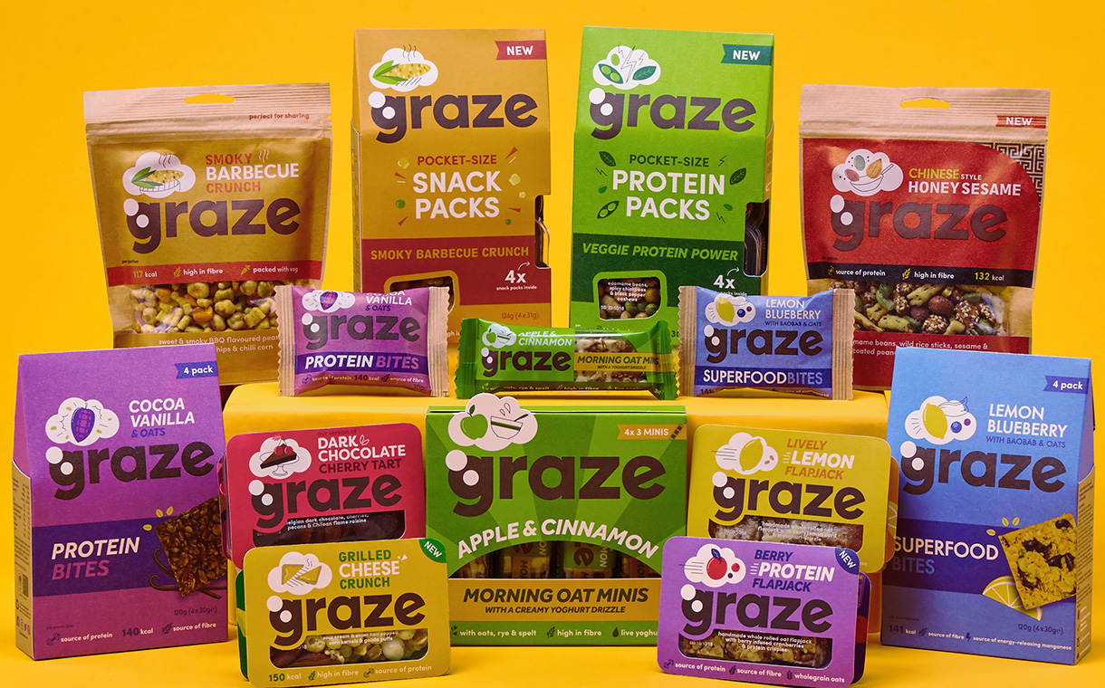 Graze rebrand aims to challenge negative perceptions of snacking