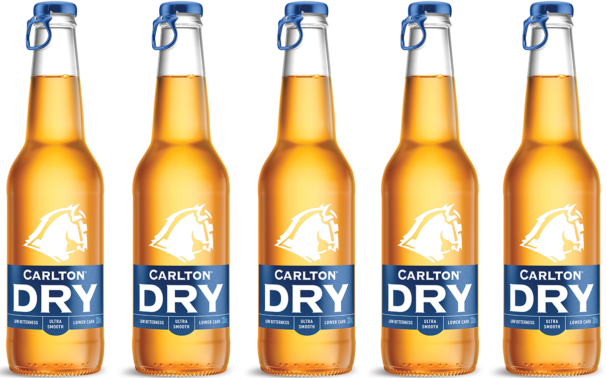 Carlton Dry beer given updated packaging with smaller bottles