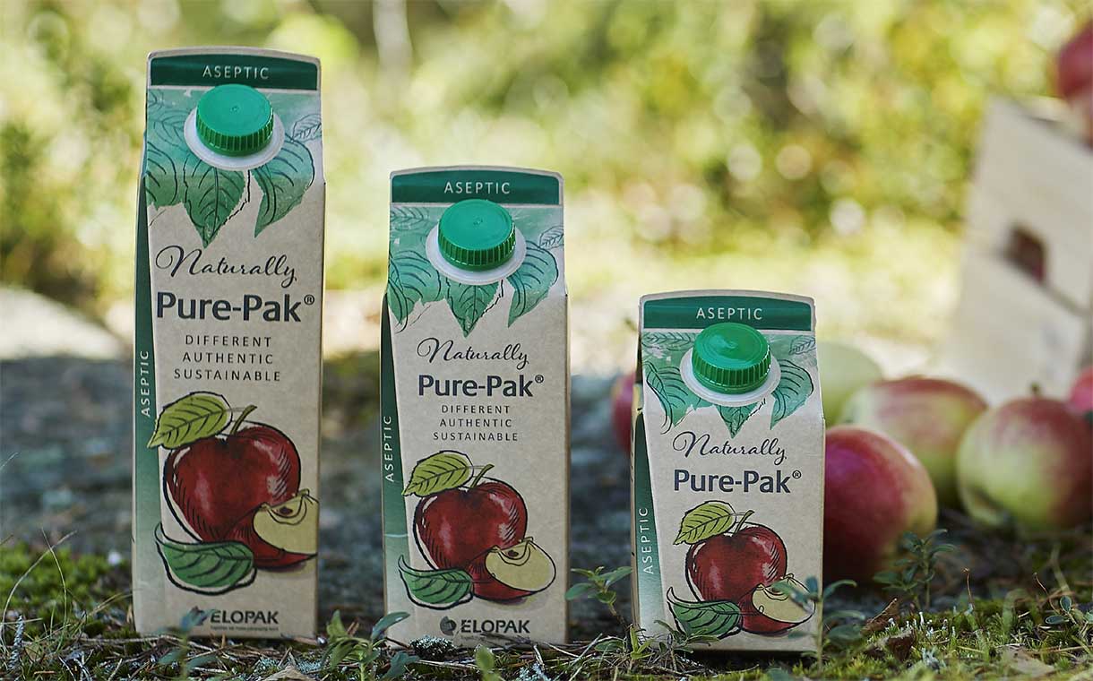 Elopak launches 100% recyclable natural brown board carton line