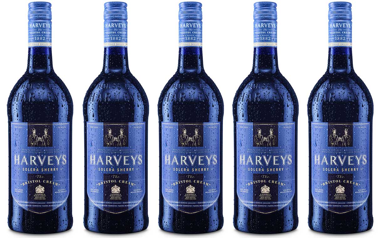New Harveys The Bristol Cream packaging has thermochromic ink