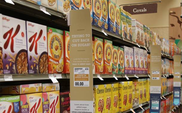US supermarket gives low-sugar cereals prime placement on shelf