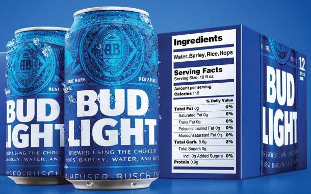 AB InBev adds on-pack nutrition labels to Bud Light beer in the US