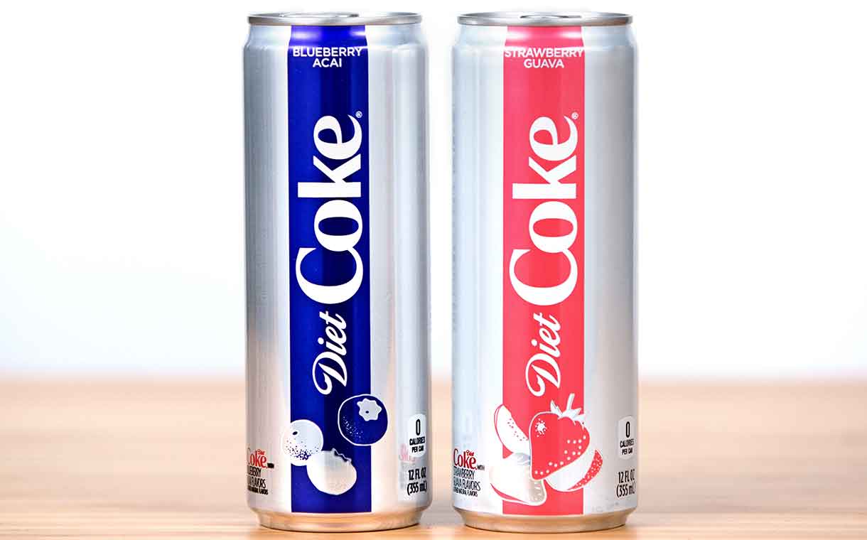 Coca-Cola unveils blueberry acai and strawberry guava Diet Coke