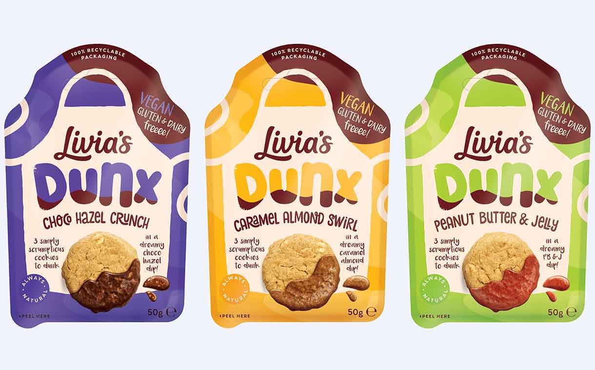Livia’s launches new positioning and line of vegan dipping cookies