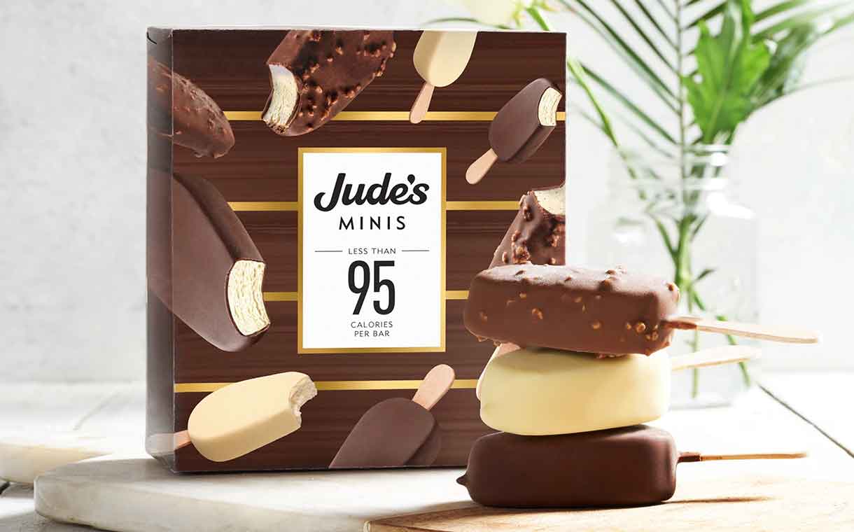 Jude’s introduces lower-calorie, chocolate-coated ice cream sticks