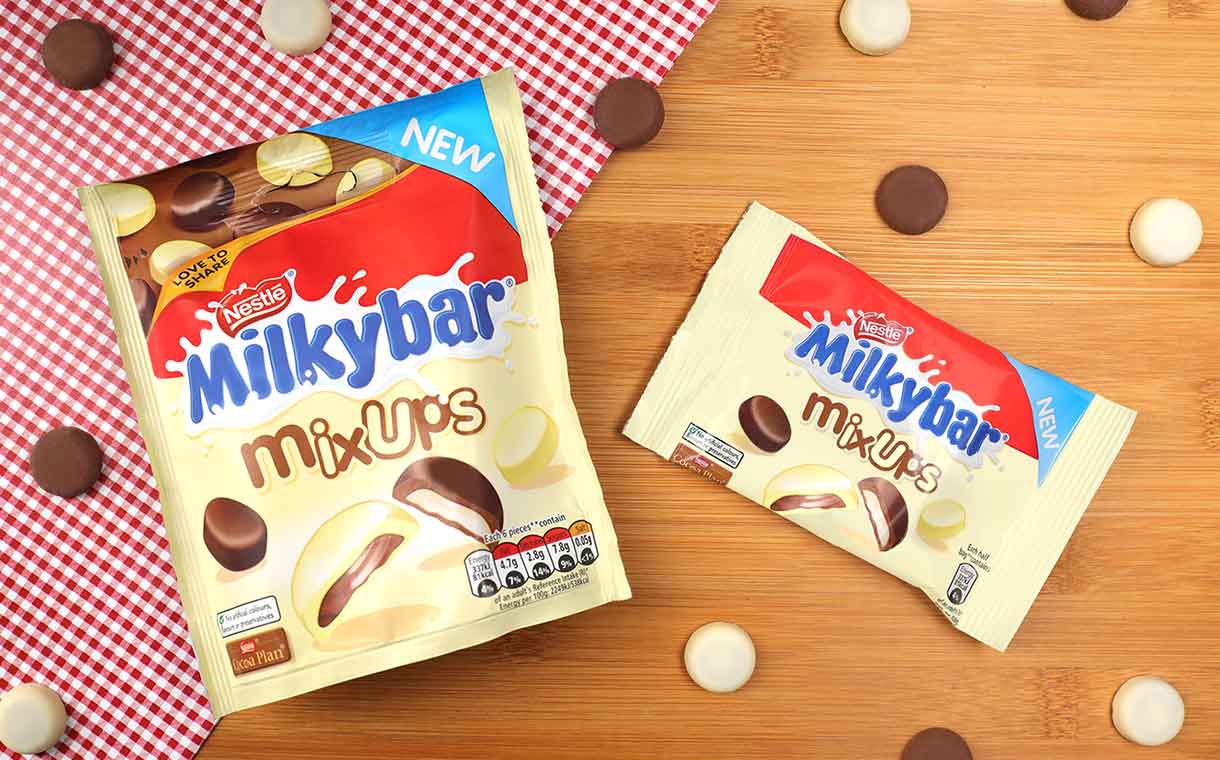 Nestlé’s new Milkybar Mix Ups blend milk and white chocolate