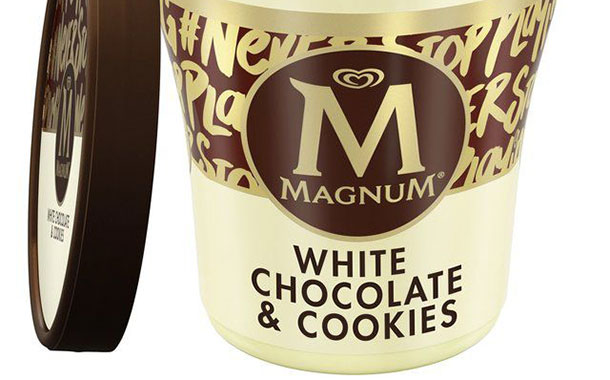 Magnum unveils new white chocolate cookie ice cream range