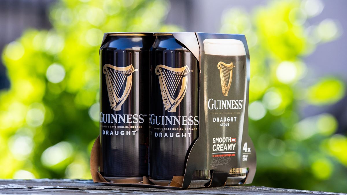 Diageo brands including Guinness ditch beer pack plastics