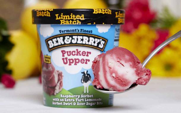 Ben & Jerry's releases raspberry sorbet with lemonade swirl in US