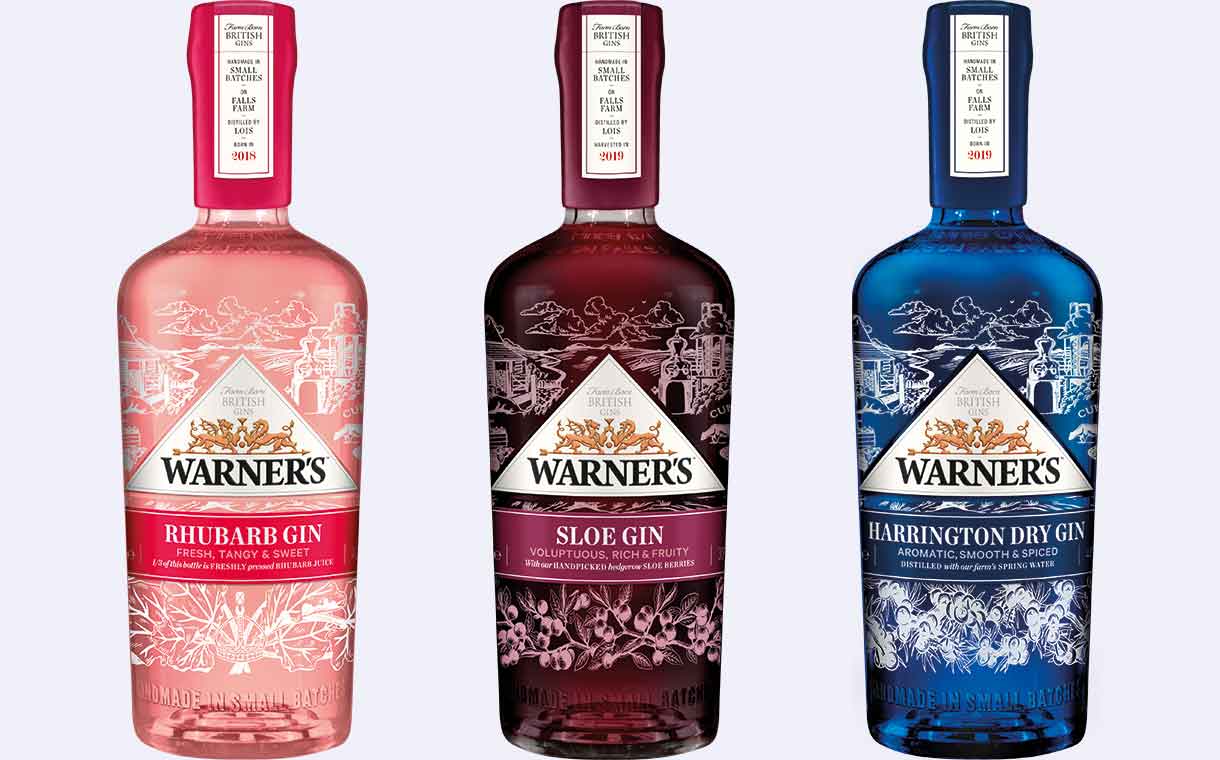 Warner’s updates brand identity and adds new gin bottle designs
