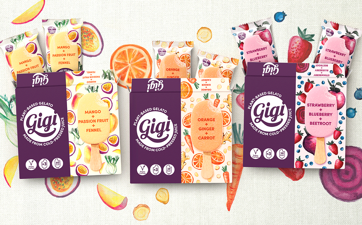 Straight Forward Design creates packaging for gelato brand Gigi