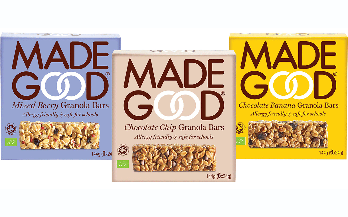 MadeGood introduces allergy-friendly granola snack bar line