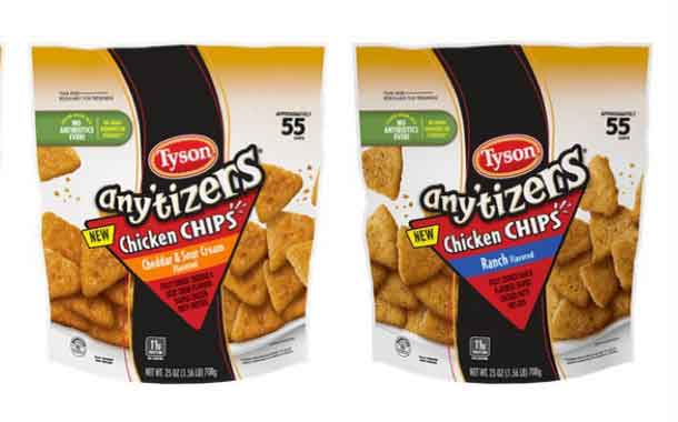 Tyson expands snacks offer with Any'tizers Chicken Chips range