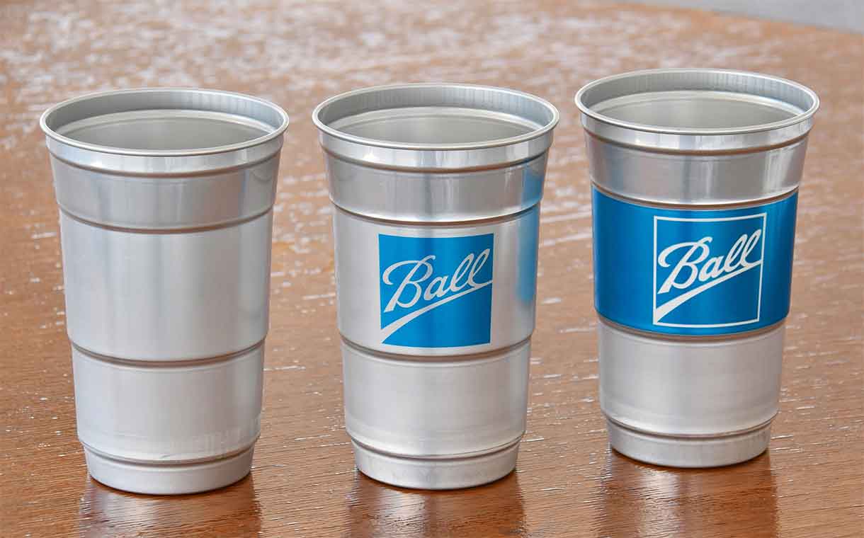 Ball trials new aluminium cup in move to reduce plastic waste