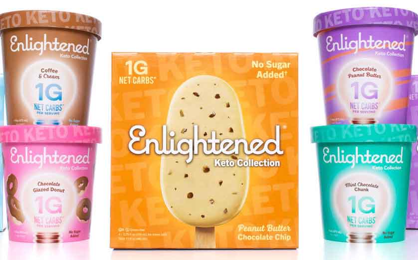Enlightened introduces keto-friendly ice cream bars and pints