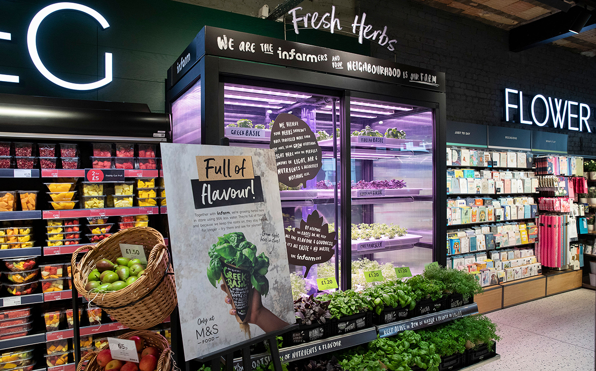 M&S joins forces with Infarm to bring urban farming to its stores