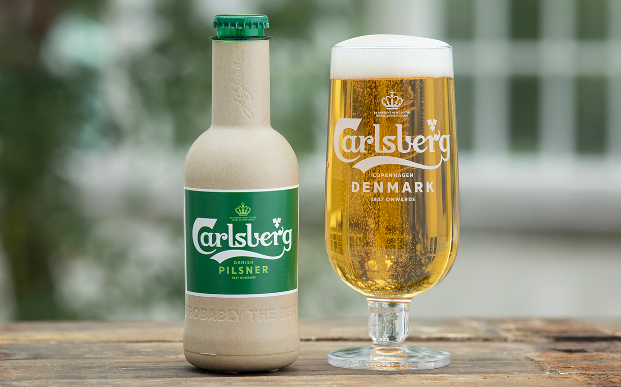 Carlsberg unveils beer bottle prototypes made from ‘paper’