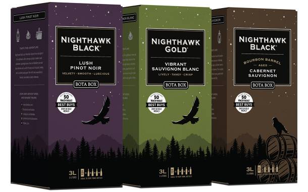 New wines launched under Bota Box's bag-in-box Nighthawk line