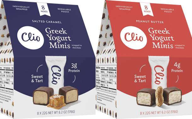 Clio Snacks unveils Greek Yogurt Minis wrapped in dark chocolate