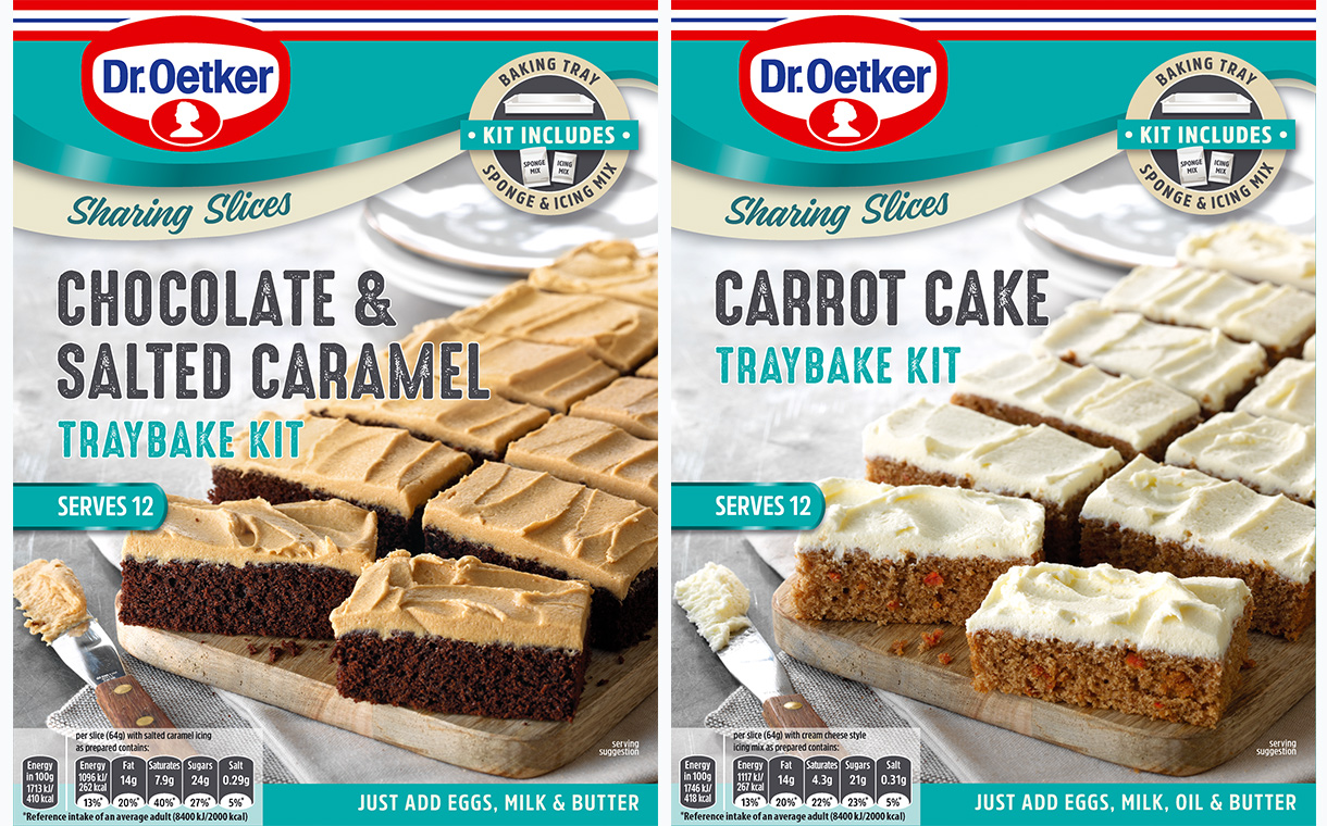 Dr. Oetker introduces three traybake cake mixes in the UK