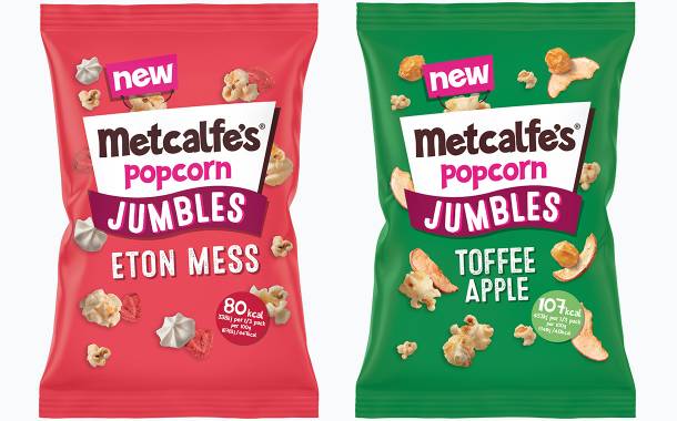 Metcalfe's introduces Jumbles popcorn range with fruit pieces