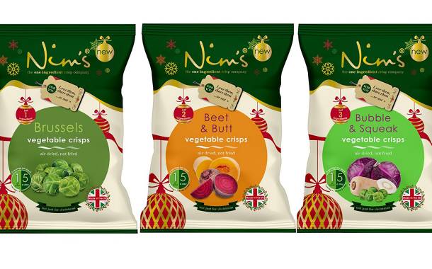 Nim’s launches festive range of air-dried vegetable crisps