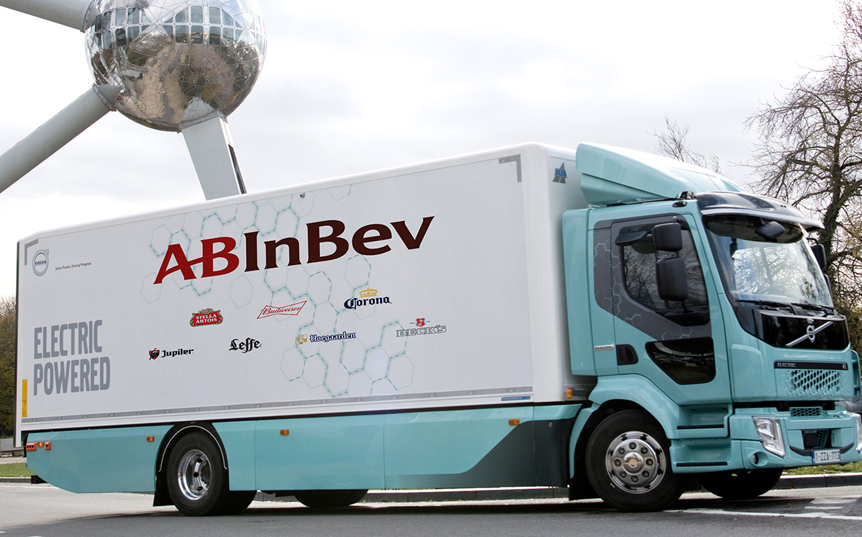 AB InBev to deliver beers using electric Volvo trucks next year