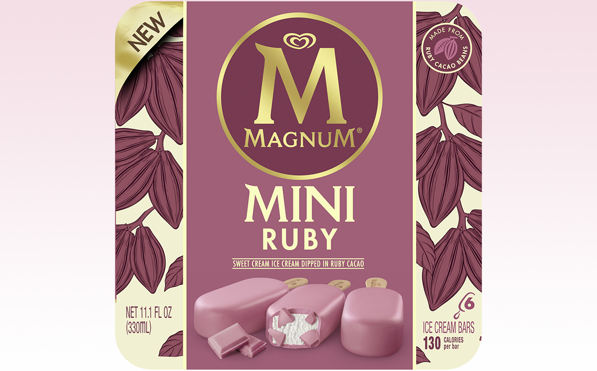 Unilever introduces Magnum ice cream bars with ruby chocolate