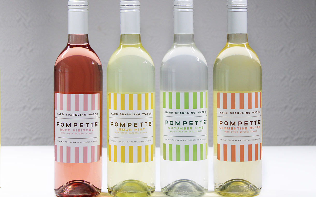Pompette debuts hard sparkling waters with resealable bottles