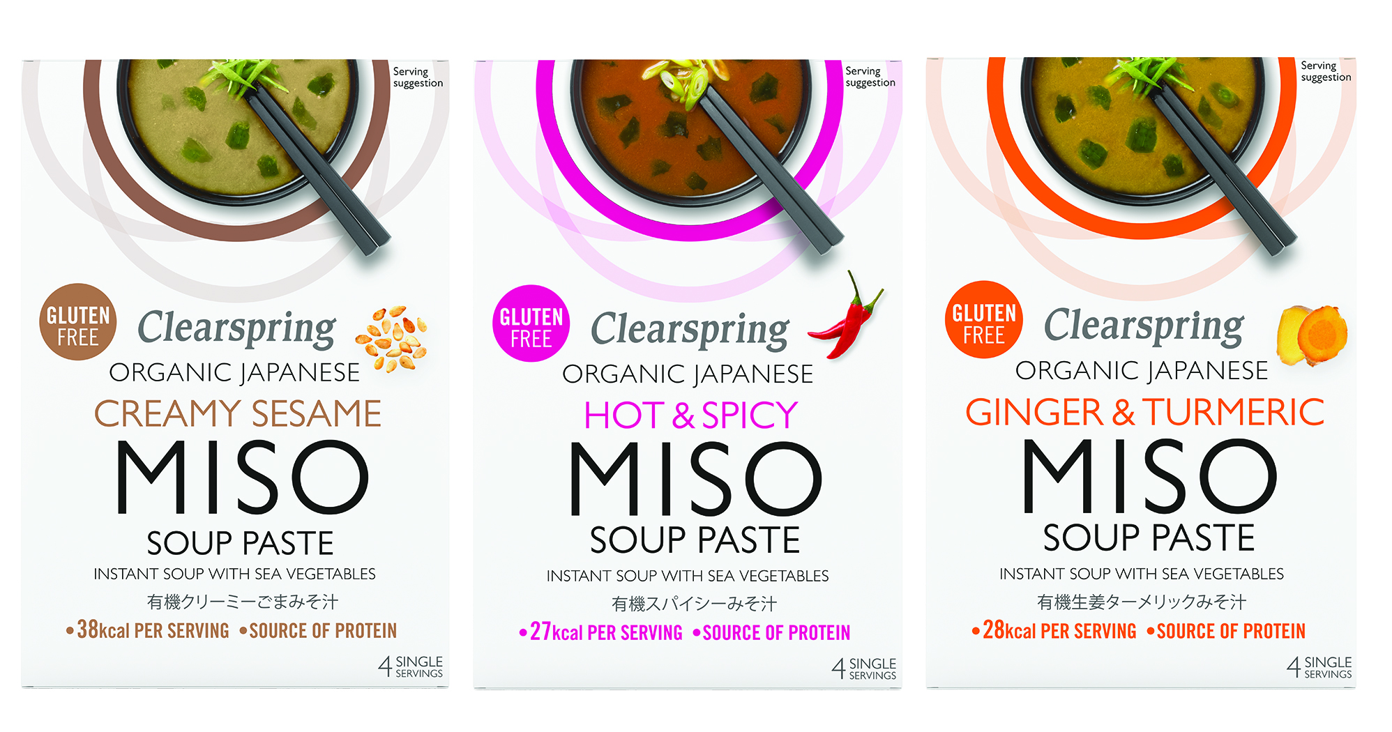 Clearspring adds three new flavours to its miso soup offering