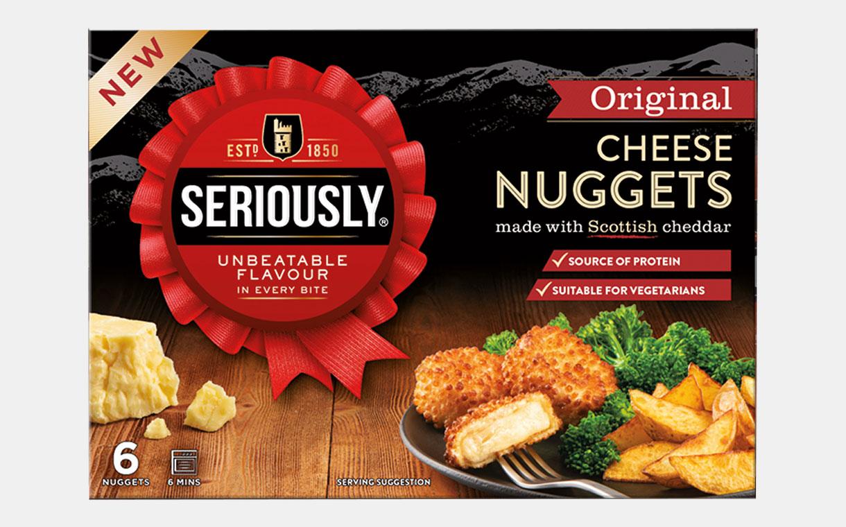 Seriously debuts cheese nuggets and begins packaging refresh
