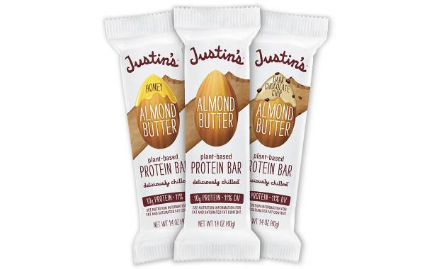 Justin’s debuts Refrigerated Almond Butter Protein Bars