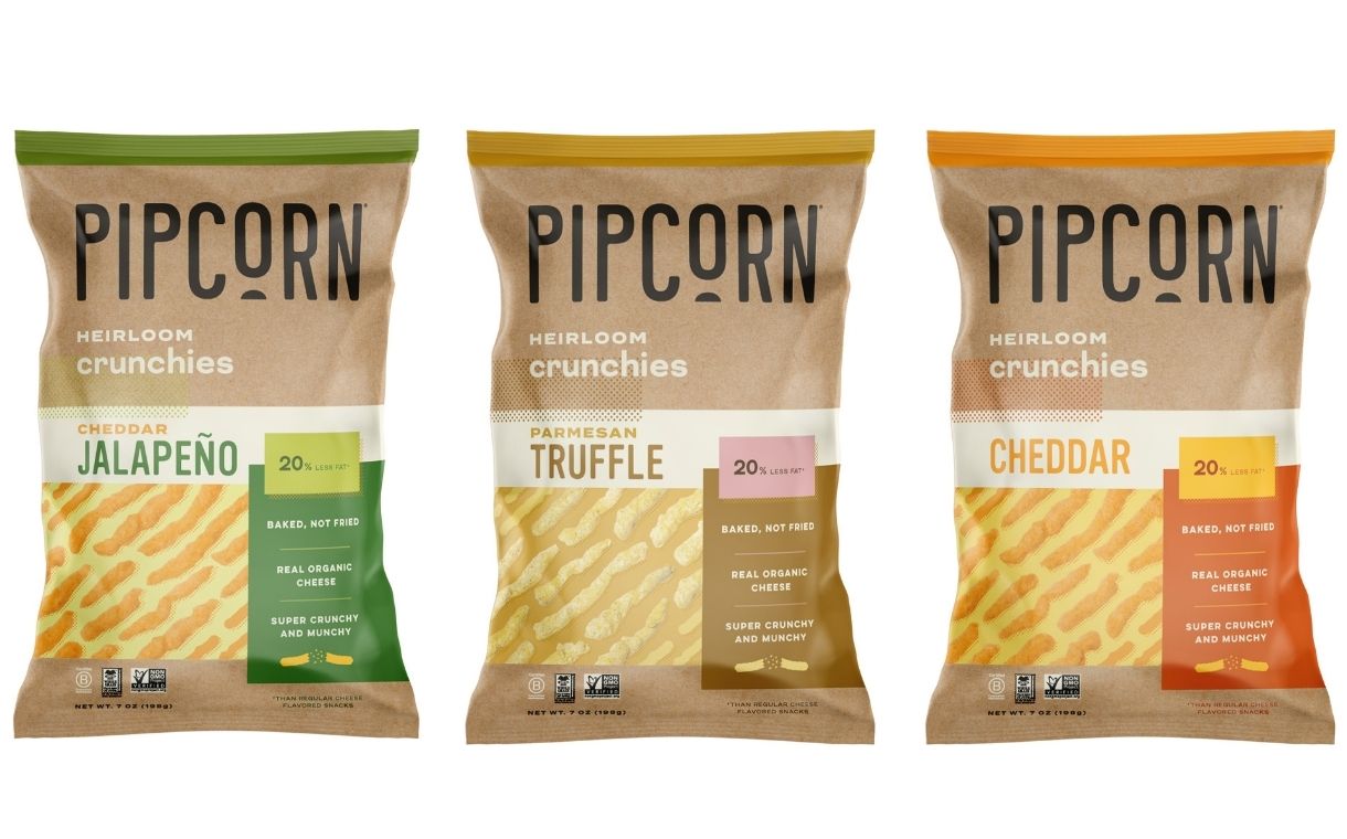 Pipcorn introduces corn-based Heirloom Crunchies snack