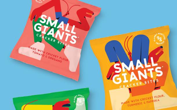 Small Giants debuts trio of insect-based crackers in UK