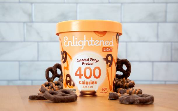 Enlightened introduces caramel fudge pretzel ice cream pint